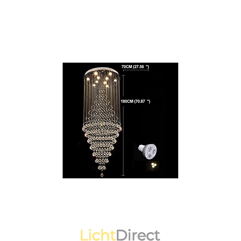 Hedendaagse Kristallen Plafond Hanglamp Moderne Kroonluchter Thuis Hangende Verlichting Kroonluchter Lampen Armaturen