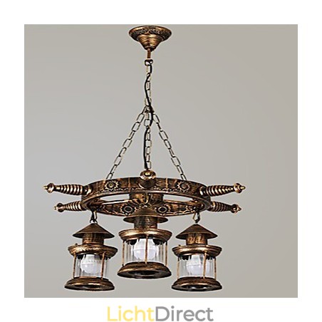 Rustieke Lodge Vintage Retro Landelijke Wereldbol Schilderij Kenmerk voor Mini Stijl Ontwerpers Metalen Kroonluchter