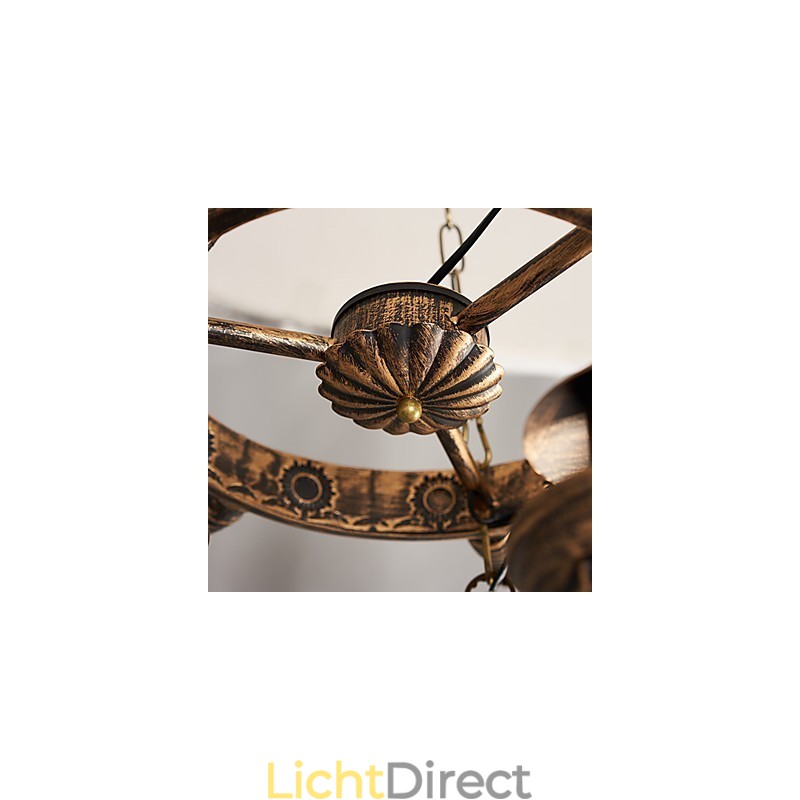 Rustieke Lodge Vintage Retro Landelijke Wereldbol Schilderij Kenmerk voor Mini Stijl Ontwerpers Metalen Kroonluchter