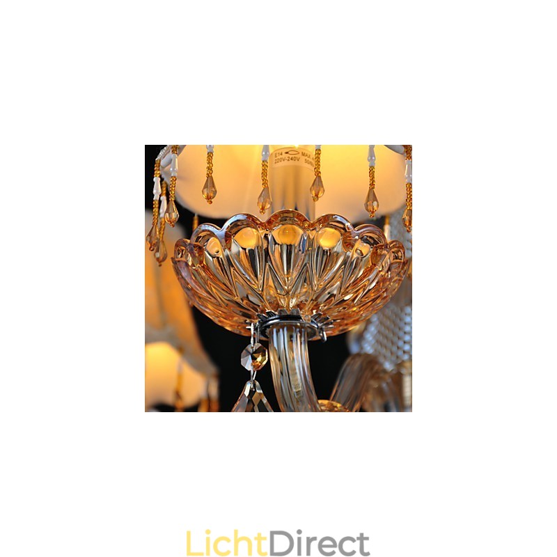 Kroonluchter Kristal Retro Glas 4 Lichts