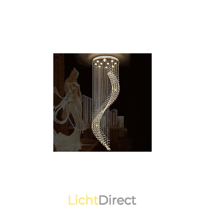 Moderne kristallen plafond hanglamp binnen kroonluchter thuis hangende verlichting kroonluchter lampen armaturen 3W WARM WITTE lampen