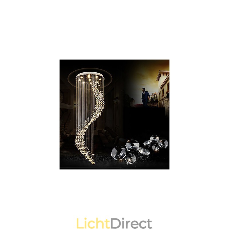 Moderne kristallen plafond hanglamp binnen kroonluchter thuis hangende verlichting kroonluchter lampen armaturen 3W WARM WITTE lampen