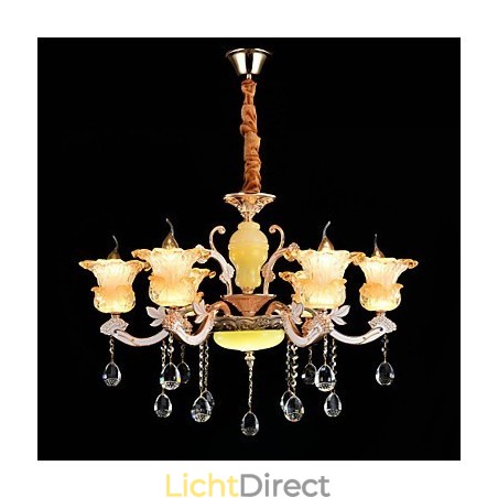 Moderne, eigentijdse, traditionele, klassieke zinklegering met kristallen mini-stijl hanglamp van metaal