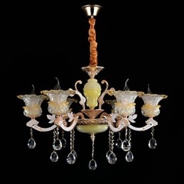 Moderne, eigentijdse, traditionele, klassieke zinklegering met kristallen mini-stijl hanglamp van metaal