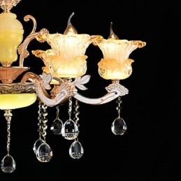 Moderne, eigentijdse, traditionele, klassieke zinklegering met kristallen mini-stijl hanglamp van metaal