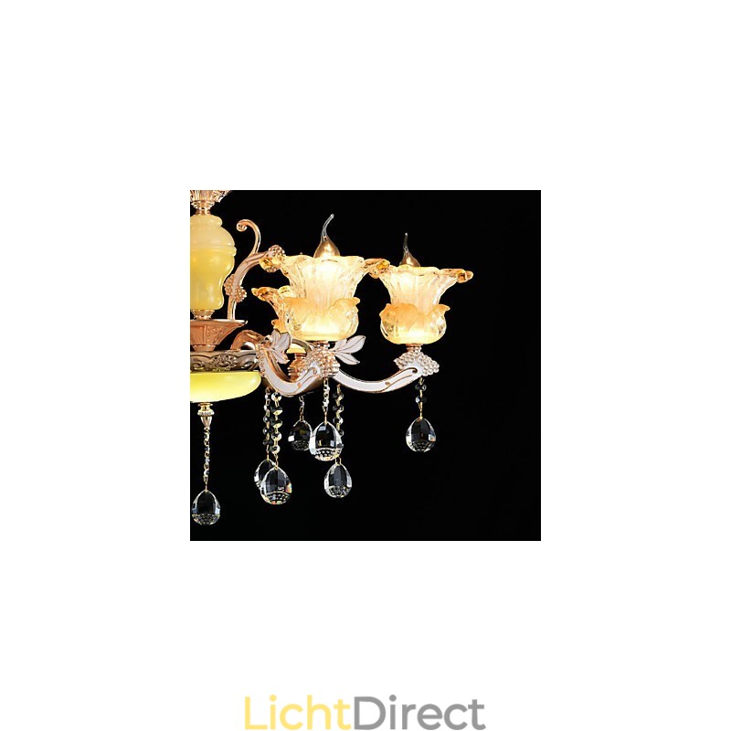 Moderne, eigentijdse, traditionele, klassieke zinklegering met kristallen mini-stijl hanglamp van metaal