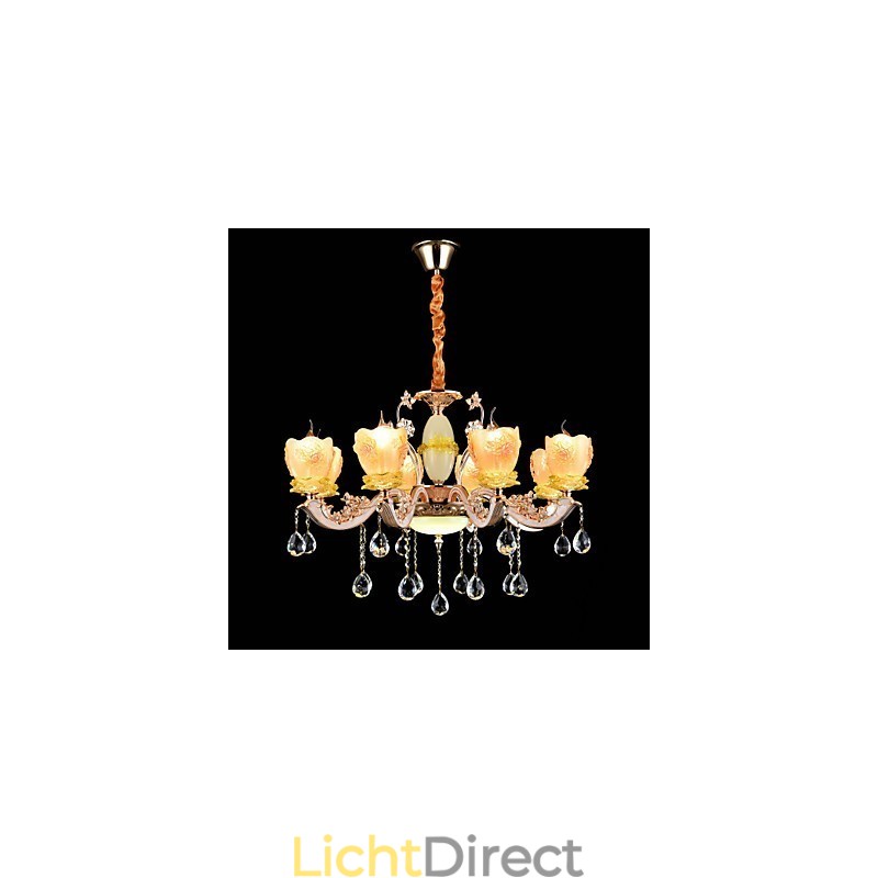Moderne, eigentijdse, traditionele, klassieke zinklegering met kristallen mini-stijl hanglamp van metaal