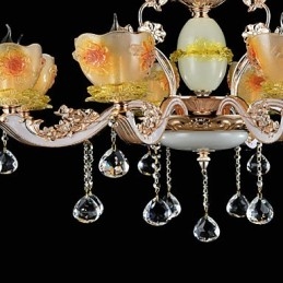 Moderne, eigentijdse, traditionele, klassieke zinklegering met kristallen mini-stijl hanglamp van metaal