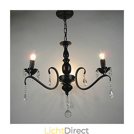 Kristallen kroonluchter Europese stijl Smeedijzeren lamp Creatieve kaarslampen en lantaarns Kristallen kroonluchter Europese stijl Smeedijzeren lamp Creatieve kaarslampen en lantaarns
