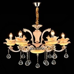 Moderne, eigentijdse, traditionele, klassieke zinklegering met kristallen mini-stijl hanglamp van metaal