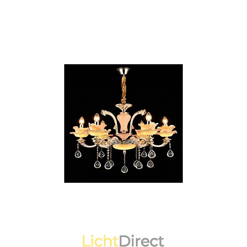Moderne, eigentijdse, traditionele, klassieke zinklegering met kristallen mini-stijl hanglamp van metaal