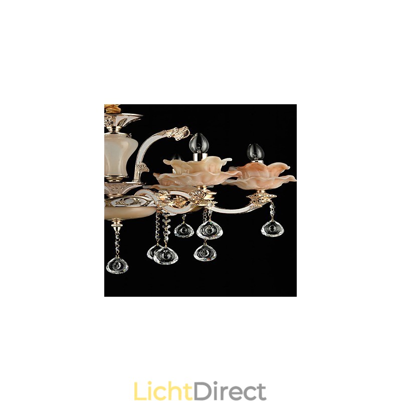 Moderne, eigentijdse, traditionele, klassieke zinklegering met kristallen mini-stijl hanglamp van metaal