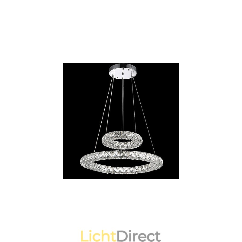 Kristallen kroonluchterlampen Binnen hanglamp Plafondlamp Verlichtingsarmaturen Dimbaar met afstandsbediening