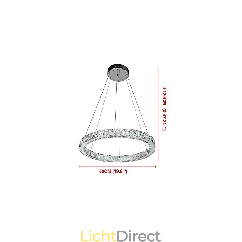 Dimbare Ring Indoo Plafondlamp Hanglamp Moderne Kroonluchterverlichting Kroonluchterlamp met Afstandsbediening