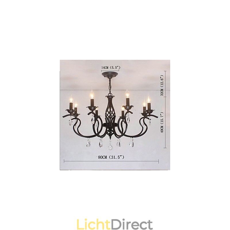 Europese stijl kristallen kroonluchter eetkamerverlichting eenvoudige creatieve kaarsen lampen en lantaarns nieuwigheid verlichting