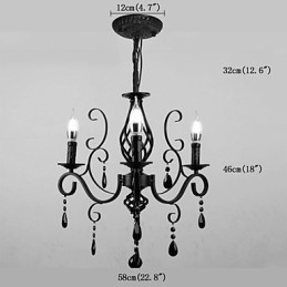 Kristallen lamp 3 lichts moderne eenvoudige nieuwe verlichting