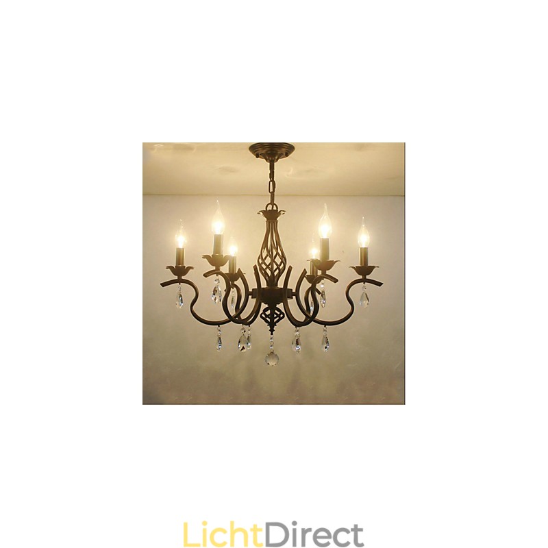 Europese stijl kristallen kroonluchter eetkamerverlichting eenvoudige creatieve kaarsen lampen en lantaarns nieuwigheid verlichting