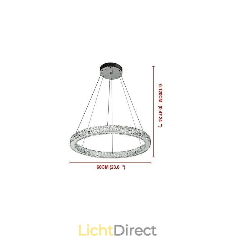 Dimbare ring plafondlamp hanglamp moderne kroonluchter verlichting binnenlamp met afstandsbediening