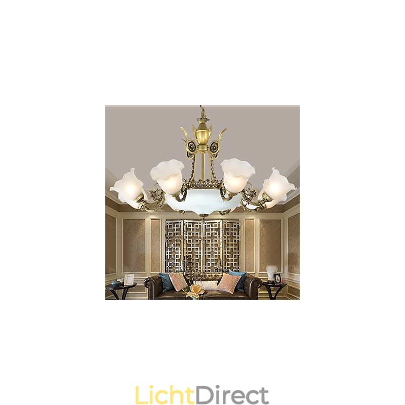 Traditionele klassieke schilderfunctie voor metalen kroonluchter in ministijl