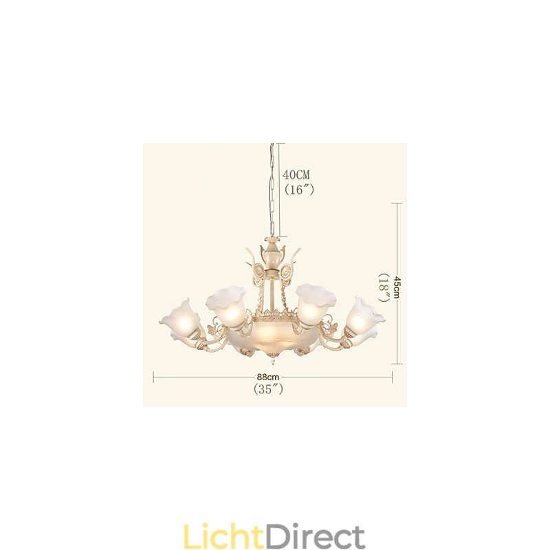 Traditionele klassieke schilderfunctie voor metalen kroonluchter in ministijl