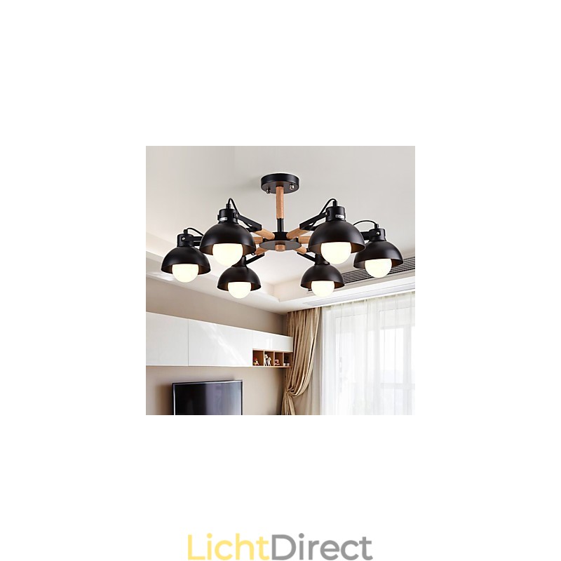 Traditionele klassieke rustieke lodge vintage retro schilderijfunctie voor mini-stijl metalen kroonluchter