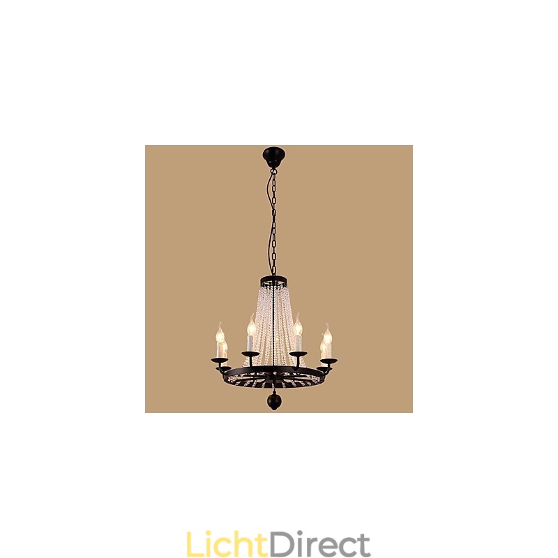 8 lampen kroonluchter moderne eigentijdse traditionele klassieke rustieke lodge vintage retro lantaarn trommel land eiland globe schaal