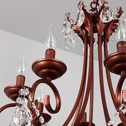 8 lampen kroonluchter moderne eigentijdse traditionele lodge vintage retro land schilderij kenmerk voor kristal metaal