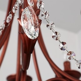 8 lampen kroonluchter moderne eigentijdse traditionele lodge vintage retro land schilderij kenmerk voor kristal metaal