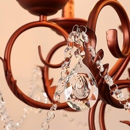 8 lampen kroonluchter moderne eigentijdse traditionele lodge vintage retro land schilderij kenmerk voor kristal metaal