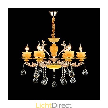 Traditionele klassieke zinklegeringsfunctie voor kristallen mini-stijl metalen kroonluchter met 6 lampen Traditionele klassieke zinklegeringsfunctie voor kristallen mini-stijl metalen kroonluchter met 6 lampen