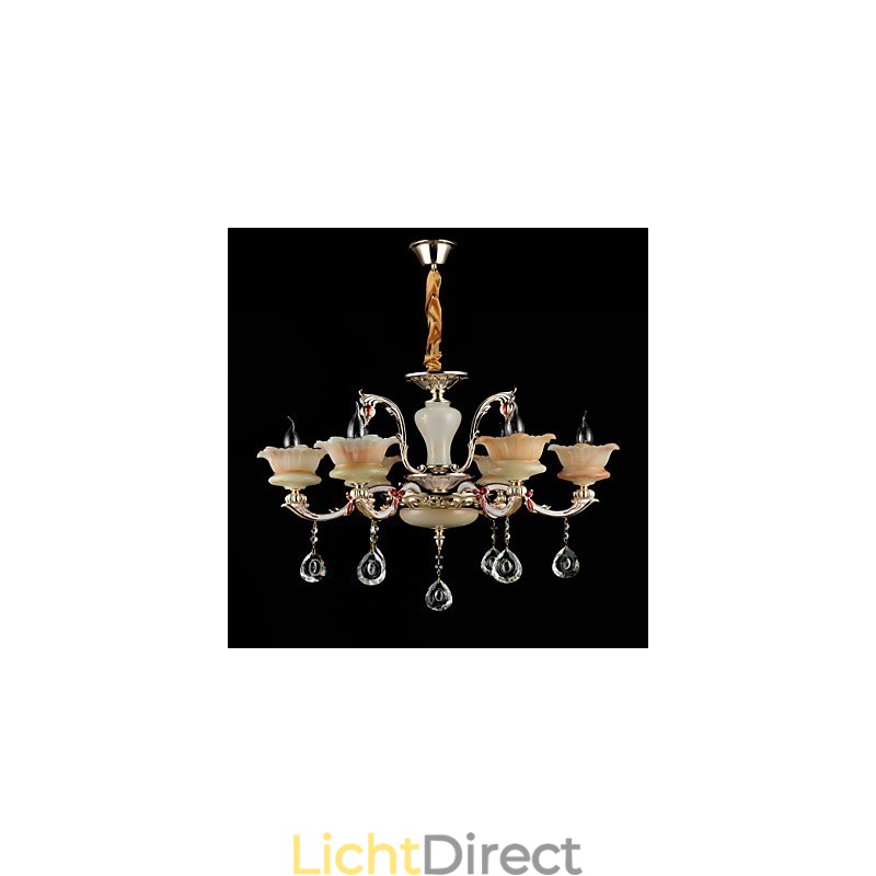 Moderne, eigentijdse, traditionele, klassieke zinklegering met kristallen mini-stijl hanglamp van metaal