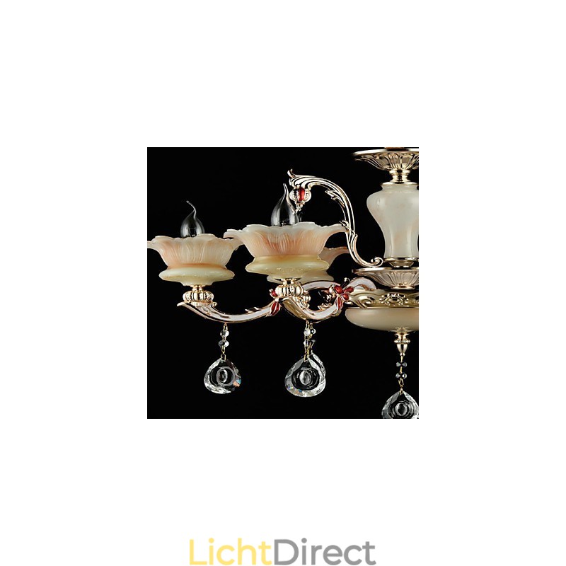 Moderne, eigentijdse, traditionele, klassieke zinklegering met kristallen mini-stijl hanglamp van metaal