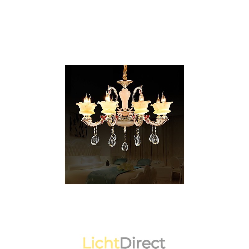 Moderne, eigentijdse, traditionele, klassieke zinklegering met kristallen mini-stijl hanglamp van metaal