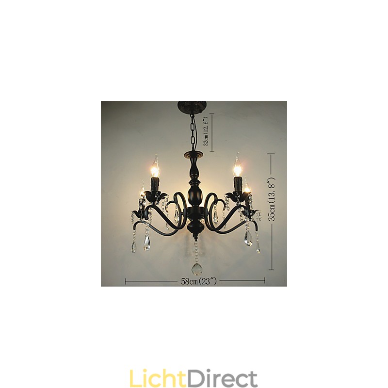 Nieuwigheid Verlichting Europese Stijl Smeedijzeren Lamp Originaliteit Individualiteit Decoratie Kaars Lamp Kroonluchter
