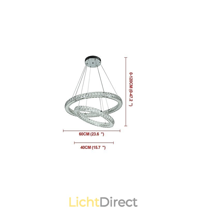Binnen Kristallen Kroonluchter Moderne Hanglamp Plafondlamp Dimbare Verlichting Lamp met Afstandsbediening