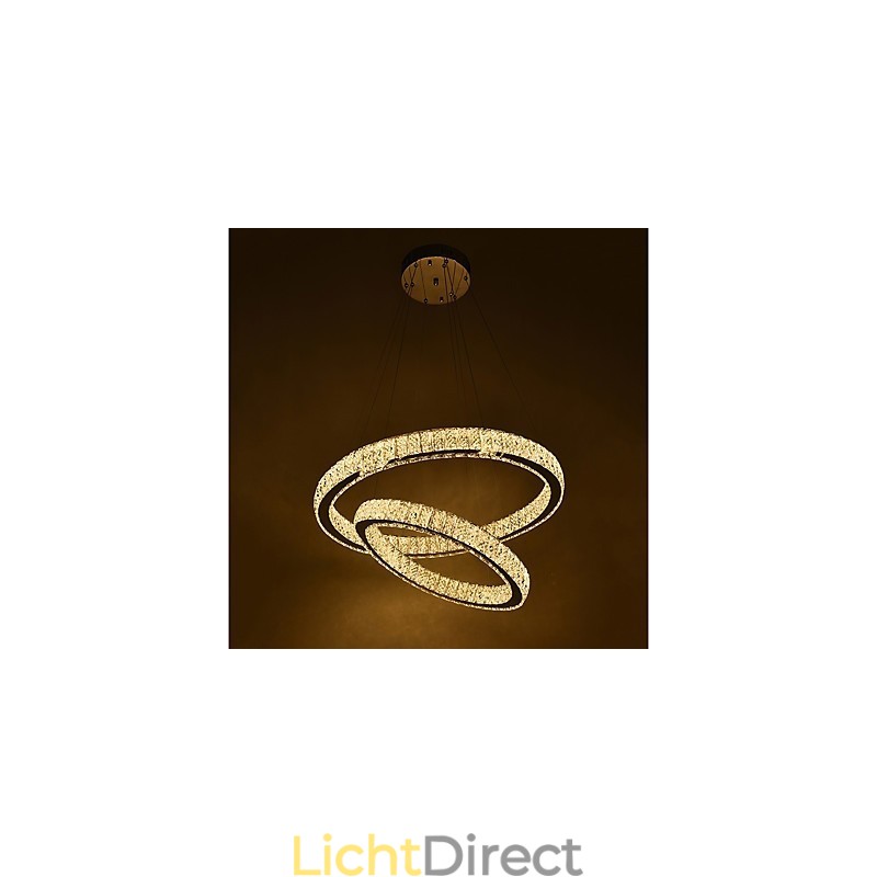 Binnen Kristallen Kroonluchter Moderne Hanglamp Plafondlamp Dimbare Verlichting Lamp met Afstandsbediening