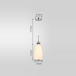1 Lichts Moderne Hedendaagse Geïntegreerde Metalen Hanglamp