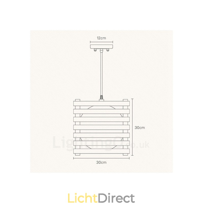 1 Lichte houten moderne eigentijdse hanglamp in Scandinavische stijl met glazen kap