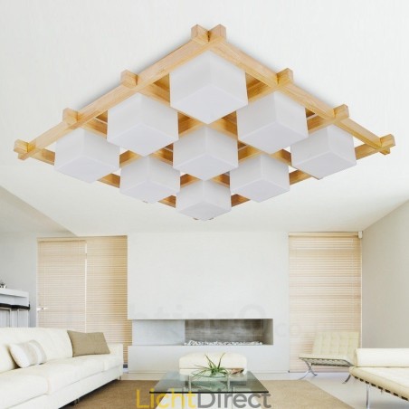 9-lichts moderne, eigentijdse plafondlampen in Scandinavische stijl met glazen kap 9-lichts moderne, eigentijdse plafondlampen in Scandinavische stijl met glazen kap