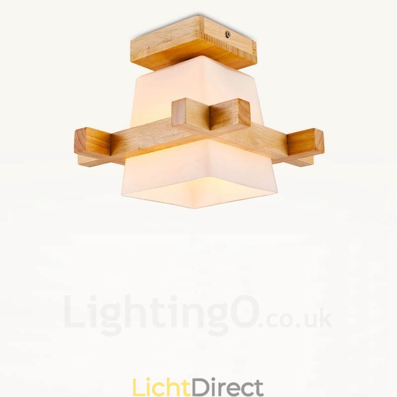 1-lichts moderne eigentijdse Scandinavische stijl plafondlamp met glazen kap