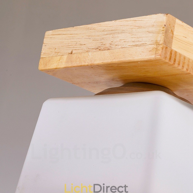 1-lichts moderne eigentijdse Scandinavische stijl plafondlamp met glazen kap