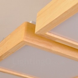 4-lichts moderne, eigentijdse plafondlampen in Scandinavische stijl met acrylkap