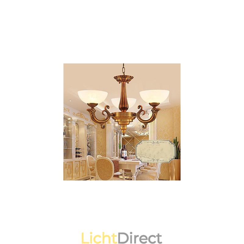 De Chinese stijl marmeren lamp kroonluchter volledig koperen lamp kroonluchter
