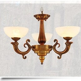 De Chinese stijl marmeren lamp kroonluchter volledig koperen lamp kroonluchter
