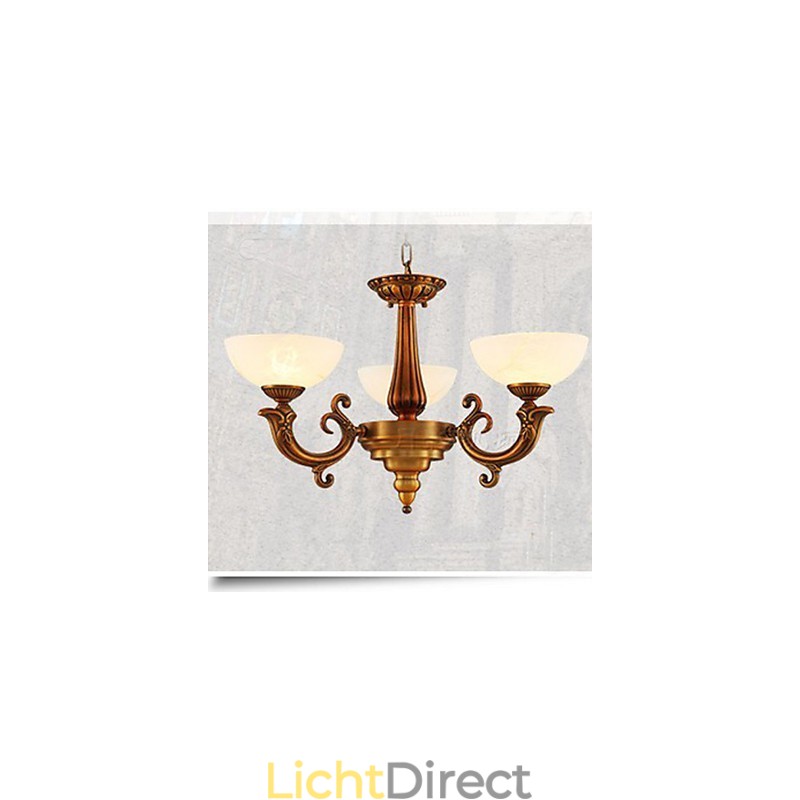 De Chinese stijl marmeren lamp kroonluchter volledig koperen lamp kroonluchter