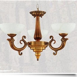 De Chinese stijl marmeren lamp kroonluchter volledig koperen lamp kroonluchter