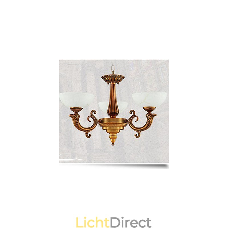 De Chinese stijl marmeren lamp kroonluchter volledig koperen lamp kroonluchter