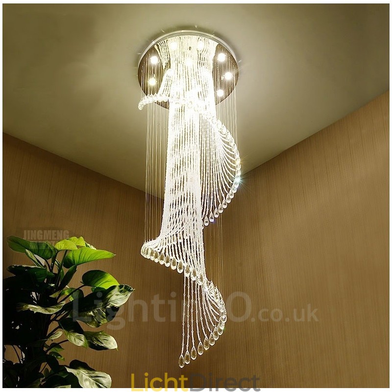 15 lampen moderne kristallen plafond hanglamp binnen kroonluchter verlichting lampen armaturen met gloeilampen