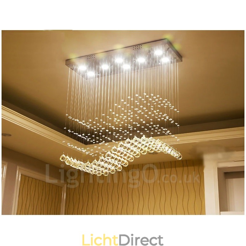 Moderne kristallen plafond hanglamp binnen kroonluchter verlichting lampen armaturen
