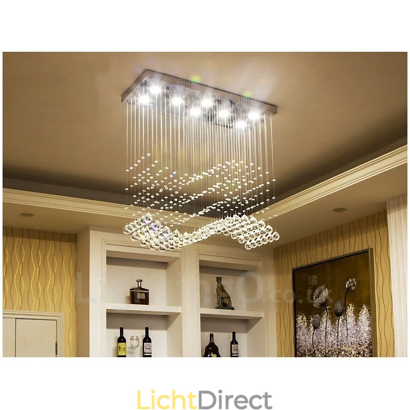 Moderne kristallen plafond hanglamp binnen kroonluchter verlichting lampen armaturen